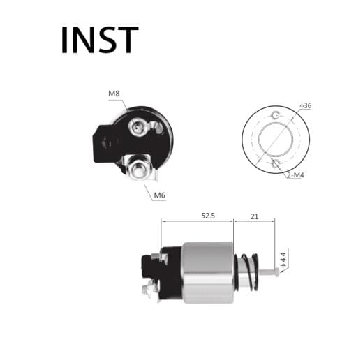 ELECTROMAGNETIC SWTICH SOLENOID FOR 12V 0.9KW 8000604 36100-2E551 2261 8000529 361002E501 361002E551 STD2529RD STD2529ZD