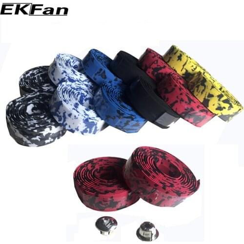 Hot Sale High Quality Colorful Cycling Handle Belt Bike Bicycle Cork Handlebar Tape Wrap +2 Bar