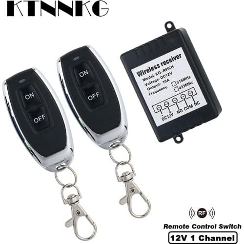 KTNNKG 433Mhz DC 12V 1CH RF+SWITCH access control switch, wireless universal smart door lock, with 10-120 seconds Dela