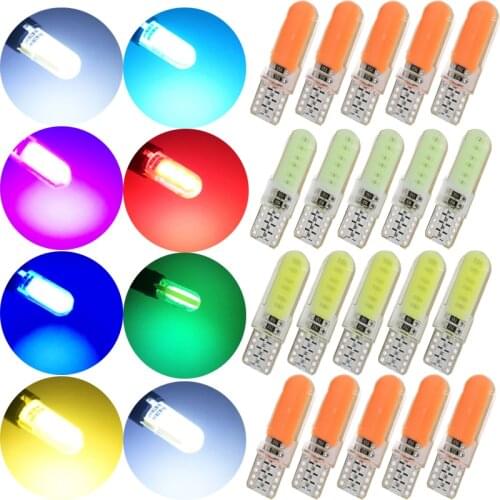 Multicolor Led T10 COB Width Indicator Lights for Car Parking / Trunk / Interior / Exterior Lights Universal Lamp Light Bulbs