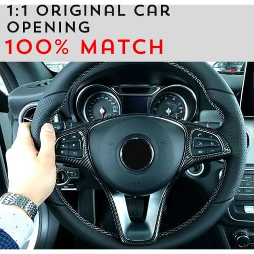 For Mercedes Bezn W205 W213 Vito W447 Gla Glc Modified Abs Steering Wheel Button Trim Sticker Frame Cover Decoration Accessories