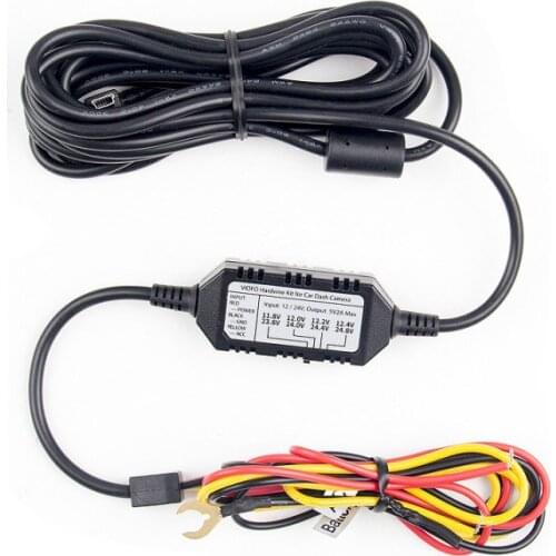 Original Hard Wire Kit 3 Wire ACC Mini USB2.0 for Viofo A129 / A129 Duo Dash Camera Car DVR Recorder that use Mini USB