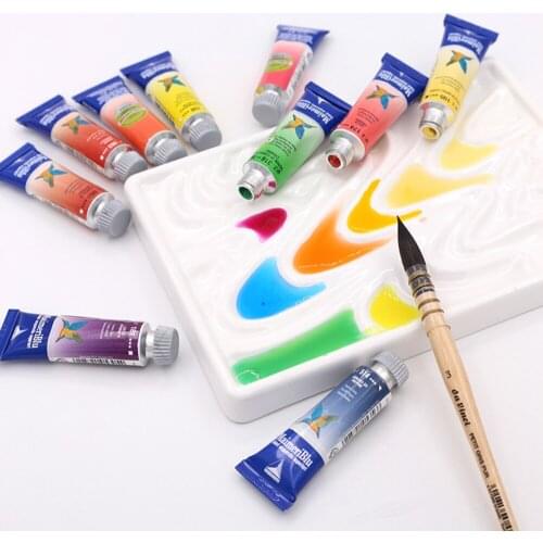 1pcs Resin Artist Paint Palette Imitation ceramic square Designed Tray for Watercolor Gouache Painting Wave pattern