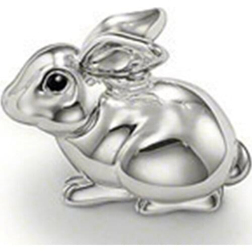 Silver Plated Rabbit Pendants Fit Chain Bracelets Necklaces, Most Fashion Animal Fashion Jewelry Pendant Gift For Women Girls