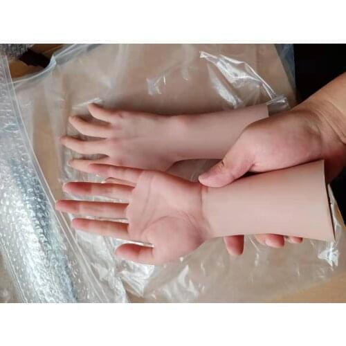 High Simulation Silicone TPE Material Realistic Female Hand Model For Nail Art Finger Bendable Mannequin Display Jewelry Props