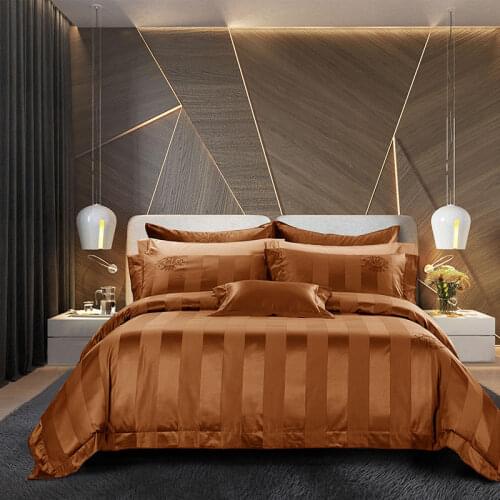 Luxury 100TC Egyptian cotton Silky Bedding Set King Queen Size White Bed sheet set Duvet Cover Bed cover 4pcs