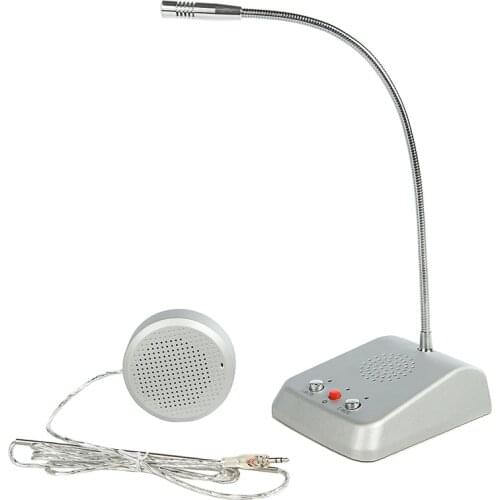 Bank Window Intercom System Talk Through Glass Intercom for Counter Service E370 mute function