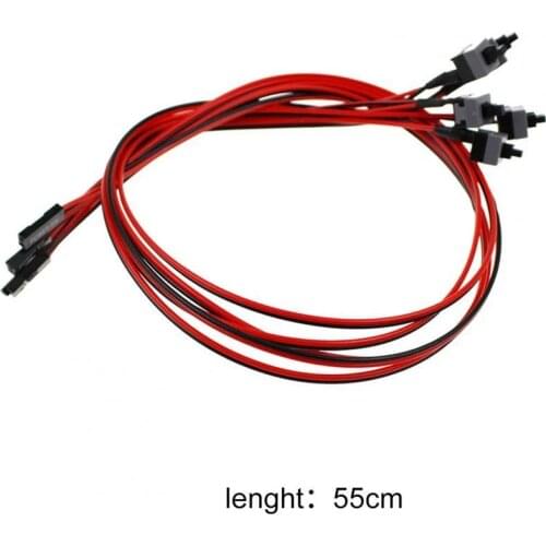 Universal Power Line Motherboard Reset On/Off Button Replacement Switch Cable for Desktop PC