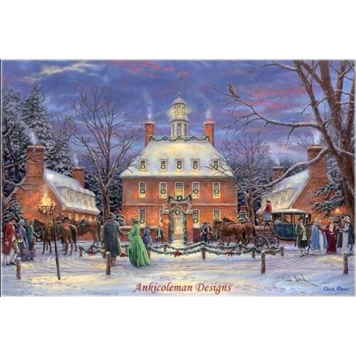 Embroidery Counted Cross Stitch Kits Needlework - Crafts 14 ct DMC Color DIY Arts Handmade Decor - The Governors Party