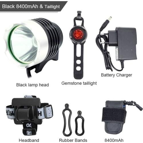 WasaFire XM-L T6 Led Bike Light 2000lm Bicycle Light Waterproof MTB Head Lamp Cycling Flashlight Bike Accessories + Battery Pack