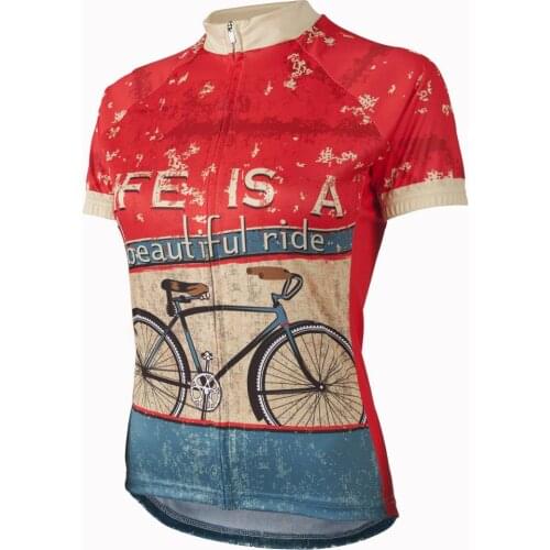 Retro cycling jerseys women summer short sleeve bike wear jersey road jersey bicycle cycling clothing maillot ciclismo