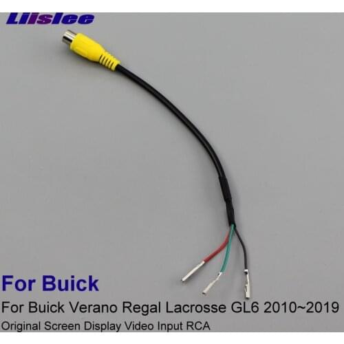 Car Rear View Camera RCA Adapter Wire For Buick Verano Regal Lacrosse GL6 2010-2019 Original Connector Cable 3 pins