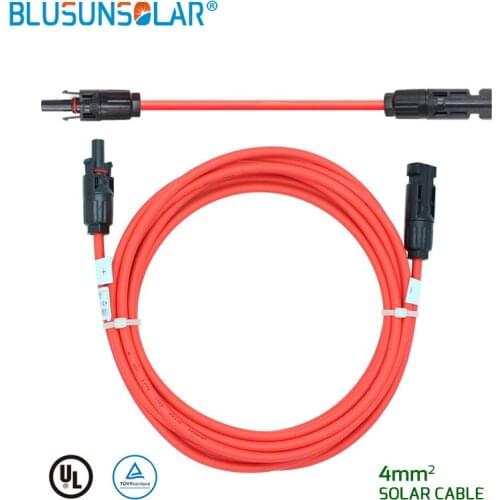 BULSUNSOLAR 10 Set /Lot 1 Metre(3.28Feet) Solar Cable 4mm2 (12AWG )With Solar connector CFP418-1BK