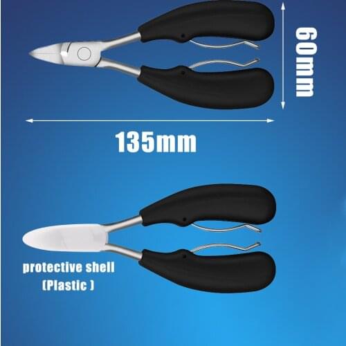 Black Large Opening Adult Nail Dead Skin Forceps