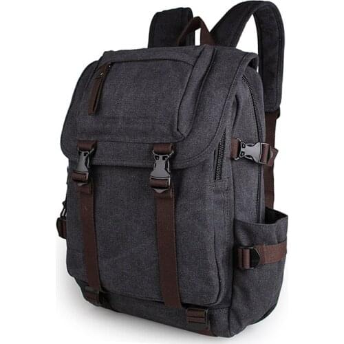 Cheap Durable Canvas Laptop Backpack Travel Bag # 9023A