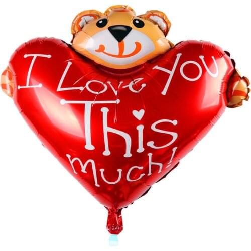 Love bear foil balloon birthday party venue decoration decoration supplies