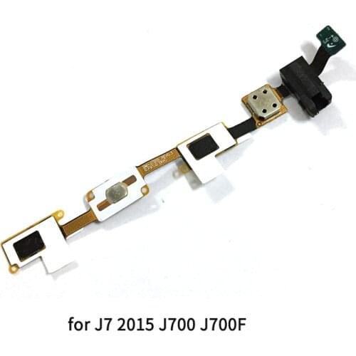 For Samsung Galaxy J5 2015 J500 J500F / J7 2015 J700 J700F Home Button keypad Sensor Audio Jack Headphone Flex Cable Repair