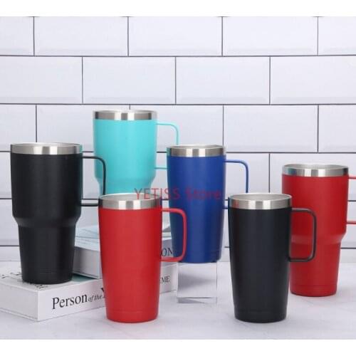 10pcs/lot 2021 30oz & 20oz stainless steel insulated travel mug with handle