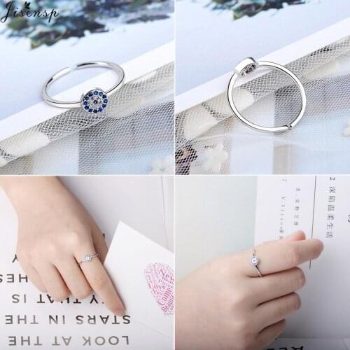 Jisensp Gorgeous Women Wedding Bridal Ring Ethnic Style Blue Crystal Rings Adjustable Ring for Mother/Grandmother Birthday Gift