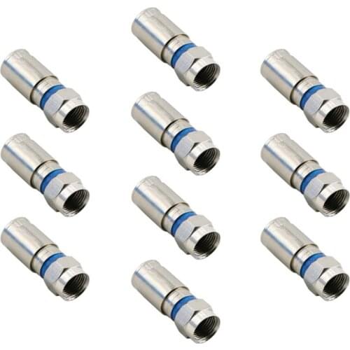Compression RG6 F Connector Coax Coaxial Adapter Plug for Satellite & Cable TV (30 Pack) CNIM Hot