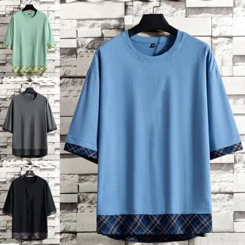 Lightweight Casual Print All Match T-shirt Washable Summer Tops Round Neck for Dating