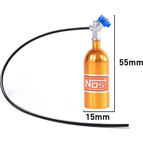 Metal Simulated NOS Nitrogen Bottle With Hose For 1/10 RC Crawler Car TRX4 Defender Bronco RC4WD D90 D110 Axial Scx10 90046