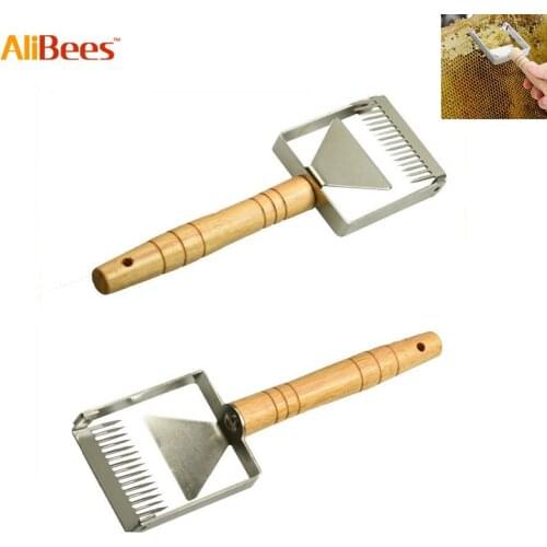 Multifunctional Beekeeping Equipment Uncapping Fork Balance Wood And stainless steel Honey Fork For Bee Tools