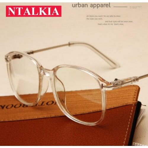 Fashion Women Transparent glasses frame for female men Square reading eyeglasses frames clear lens Retro Fake no degree Eyewear