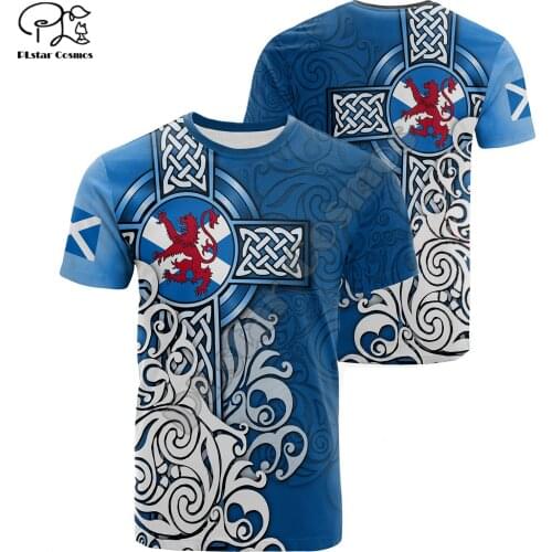 PLstar Cosmos Fashion Scotland Symbol 3D Print Summer Men/Women T-Shirts Flag Short-Sleeve Tee Hip Hop Casual Streetwear S2