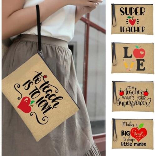 To Teach To Love Clutch Bags Fashion Shopping Phone Coin Purses Totes Female Handbags Beach Bag Travel Makeup Case Teacher Gifts