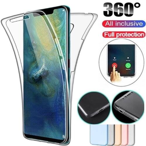 360 Full Body Cases for Huawei P40 Pro P30 P20 P40 lite P10 P8 P9 Lite 2017 Clear Thin Soft Cover for Huawei Y5 Y6 Y7 Y9 Prime