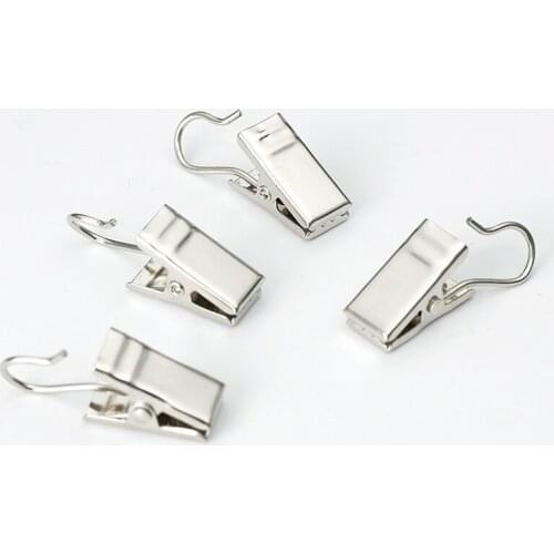 1000Pcs/lot Strong Sturdy Metal Curtain Clips Shower Hooks Living Room Curtain Accessories Clamps Drapery Clips Holder