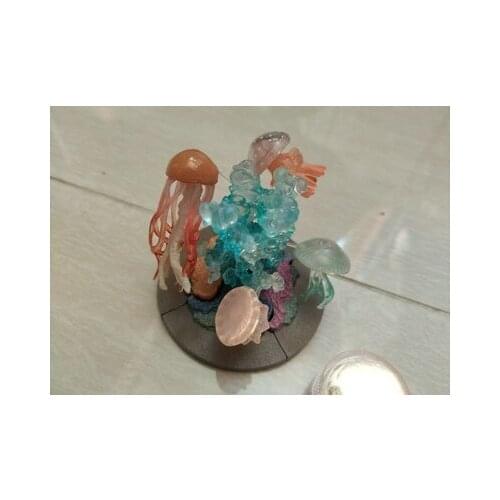 Pvc figure model toy Submarine jellyfish 5pcs/set capsule toy