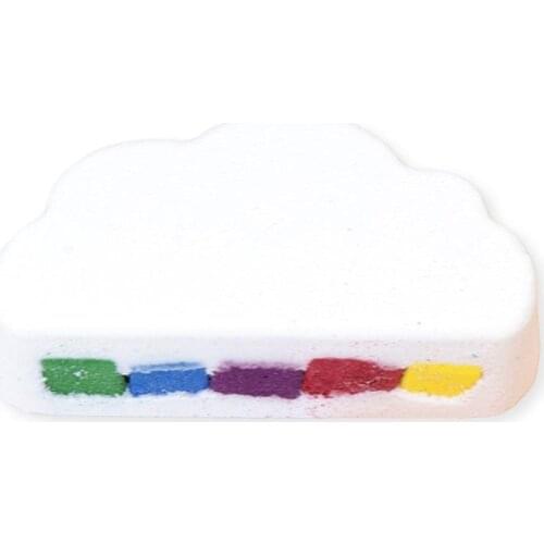 Rainbow Cloud Bath Shower Bomb Ball Natural Skin Care Oil 110g Nourishing Essential N6Z6