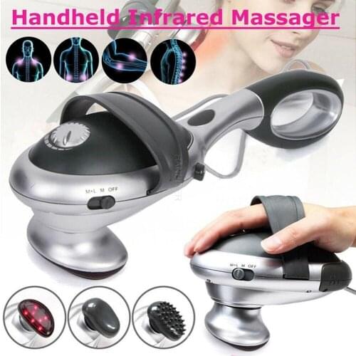 Handheld Electric Body Heated Massager Stick Infrared Body Neck Back Massage Waist Cervical Massager Hammer Vibration Massage