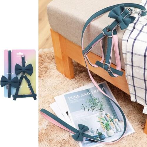 Cats Harness Leash set Breakaway Adjustable Cat Harness Leash Cotton Strap Collar with Leads for Kitten Puppy Small Dogs Walking