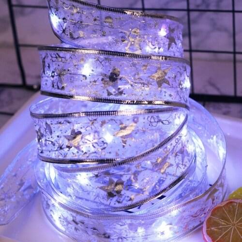 New Year Party Gifts Box 4m 40leds Christmas Tree Decoration for Home LED Ribbon Copper Wire Light String Xmas DIY Navidad Decor