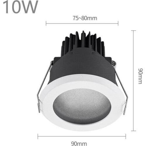 LED Recessed Downlight 10W Ceiling Spot Light Modern Waterproof Recessed Light for Indoor Kitchen Living Room Bathroom