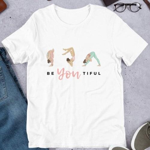 Harajuku Top Women T-shirt Casual Ladies Basic O-collar Short Sleeved Women T-shirt Be You Tiful Print Girl,Drop Ship