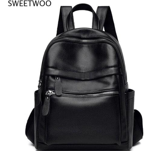 2021 High Quality Backpack PU Leather Backpacks Women Travel Backpack School Bags For Teenage Girls Shoulder Bag