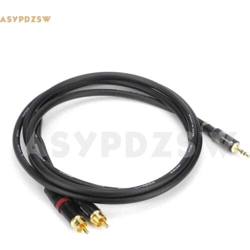 1.5M LX-01B Black gold 3.5mm to RCA Male-male Pure copper signal input cable