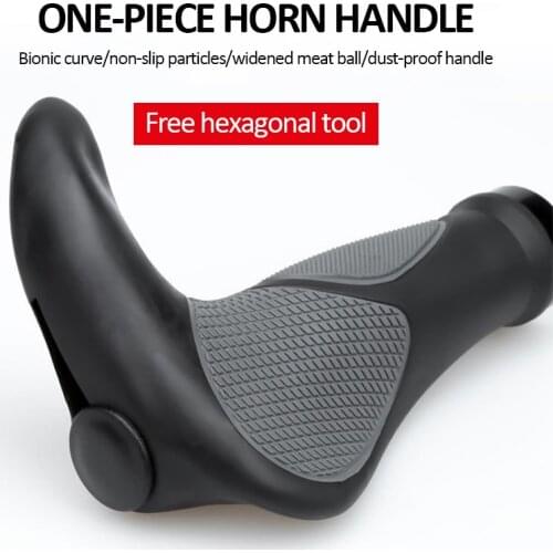 1 Pair Ergonomics Bicycle Grips Bar Ends Plugs MTB Grips Soft Bike Handlebar Grips Cycling Parts Bike Handle Grips For Bicycle