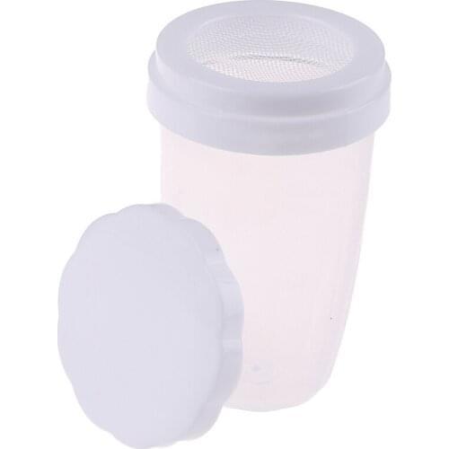 1pc Household Plastic Transparent Chocolate Shaker Icing Sugar Powder Flour Powder Cocoa Coffee Sifter Shakers Baking Tools