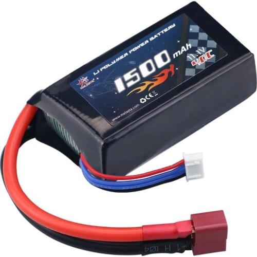 11.1V 3S 1500mAh 40C Lipo 2pcs RC Battery Deans T Plug for RC Helicopter Airplane zv and Racing Car Truck boat
