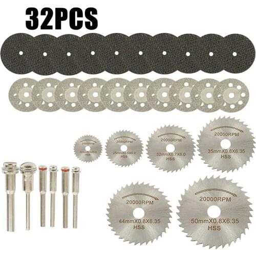 32PCS High Speed Steel Saw Blade Diamond Cutting Disc Resin Cutting Wheel