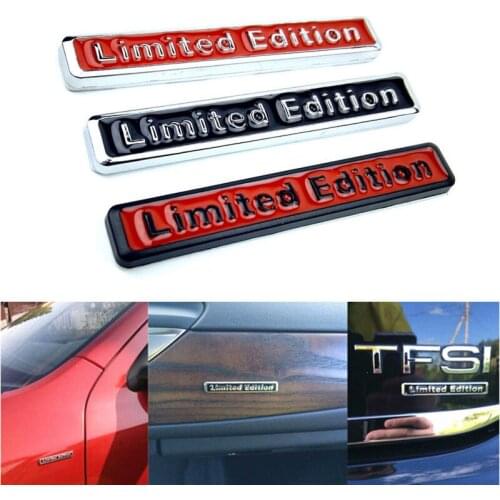 3D Limited Edition Sticker Chrome Metal Car Stickers Motorcycle Decal For Audi Q3 A4 Q5 A6 A4L A6L R8 Q7 Suzuki Honda Kawasaki