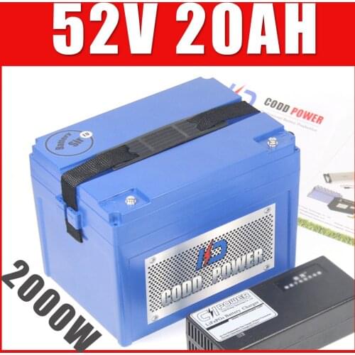 52V 20AH Lithium ion Battery Pack 51.8V Electric bike 1000W battery