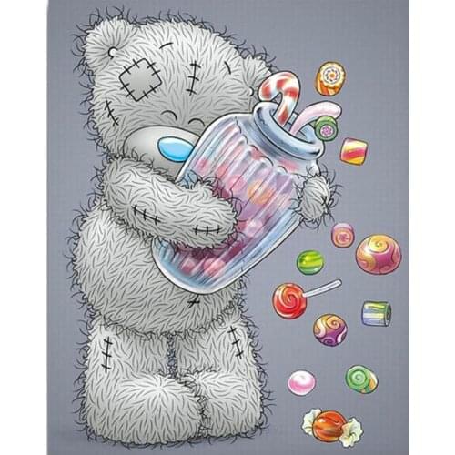5D DIY diamond painting Bear candy Full square/round Embroidery Pattern Cross stitch kits mosaic wall stickers