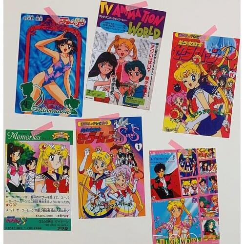 6PCS manga beautiful girl Stickers Crafts And Scrapbooking stickers book Student label Decorative sticker kids toys