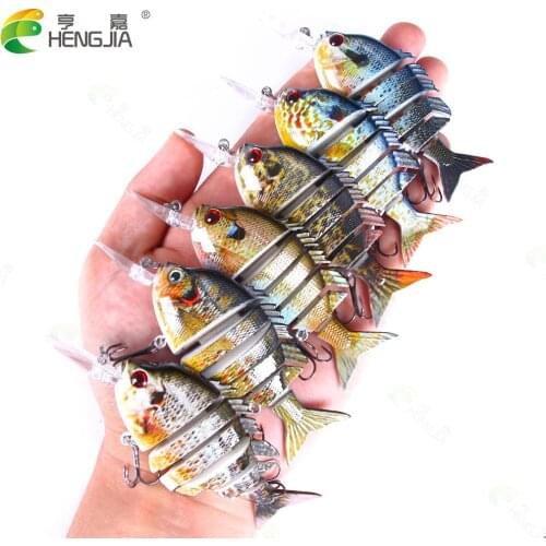 HENGJIA 6PCS Jointed Hard Fishing Lure 10cm 12.7g Simulation Segmented Artificial Hard Fish